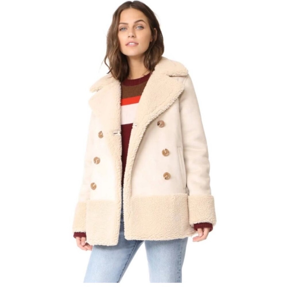 Mother Cream Shearling Jacket